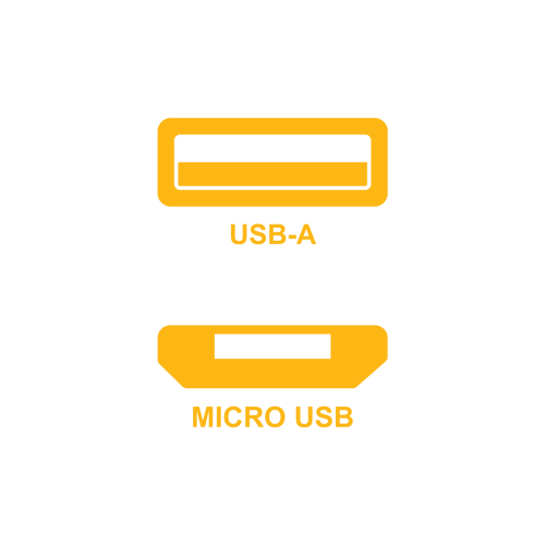 USB-A en Micro USB connector