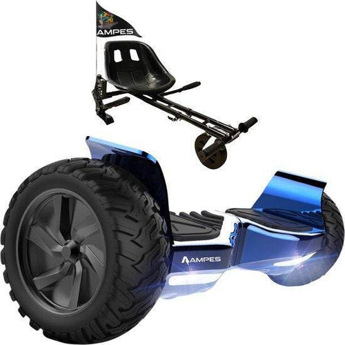 Off Road Hoverboard - Chroom Blauw + Hoverkart Vering - Voltes