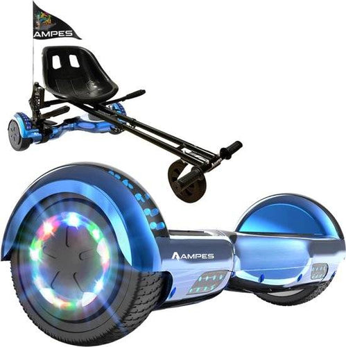 Hoverboard - Chroom Blauw + Hoverkart Vering Hoverboard - Chroom Blauw + Hoverkart Vering - Voltes