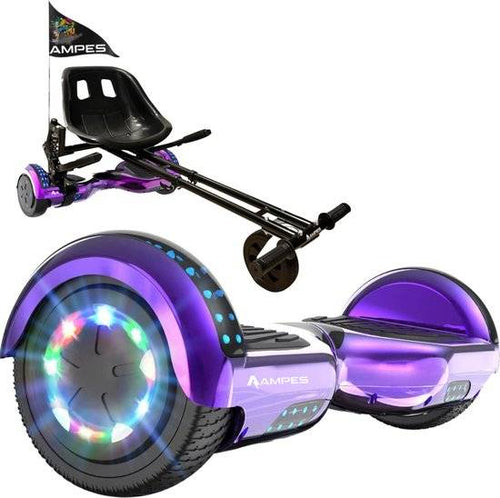 Hoverboard - Chroom Paars + Hoverkart Vering Hoverboard - Chroom Paars + Hoverkart Vering - Voltes