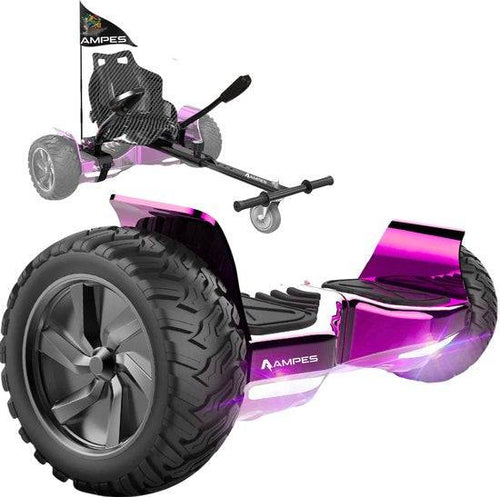 Off Road Hoverboard - Chroom Roze + Hoverkart - Voltes