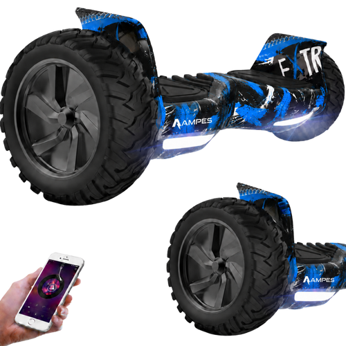 Off Road Hoverboard - Graffiti Blauw