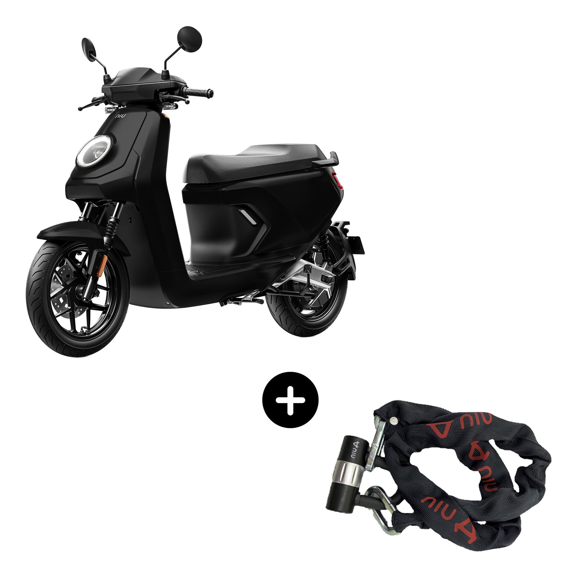 Niu MQi GT EVO Mat Zwart actie