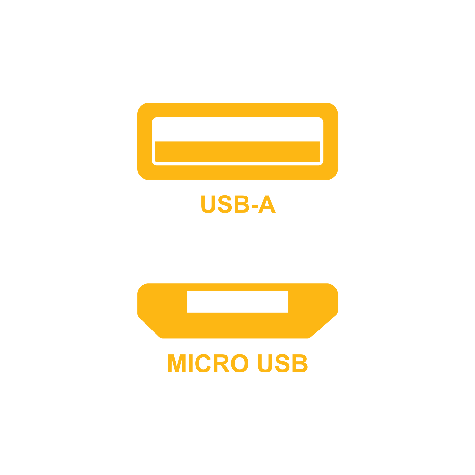 USB-A en Micro USB connector