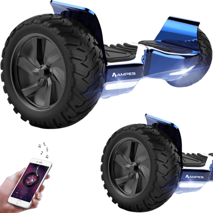 Off Road Hoverboard - Chroom Blauw + Hoverkart - Voltes