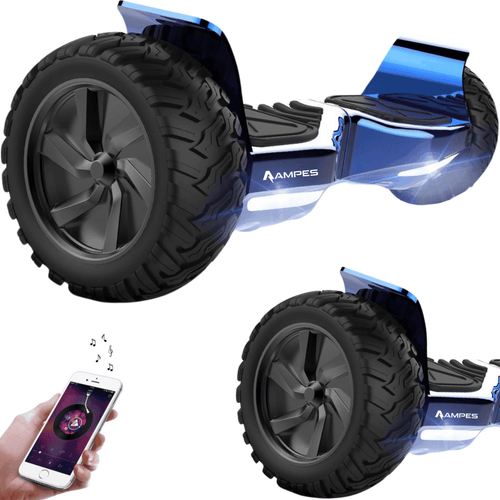 Off Road Hoverboard - Chroom Blauw + Hoverkart - Voltes