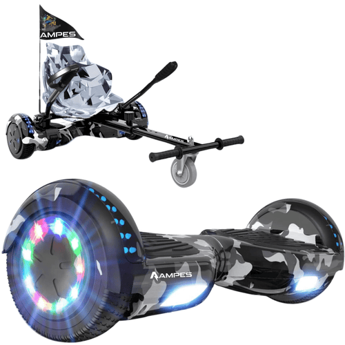Ampes Hoverboard - Chroom Blauw + Hoverkart Blauw