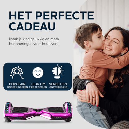 Ampes Hoverboard - Chroom Roze + Hoverkart Roze