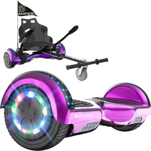 Hoverboard - Chroom Roze + Hoverkart - Voltes
