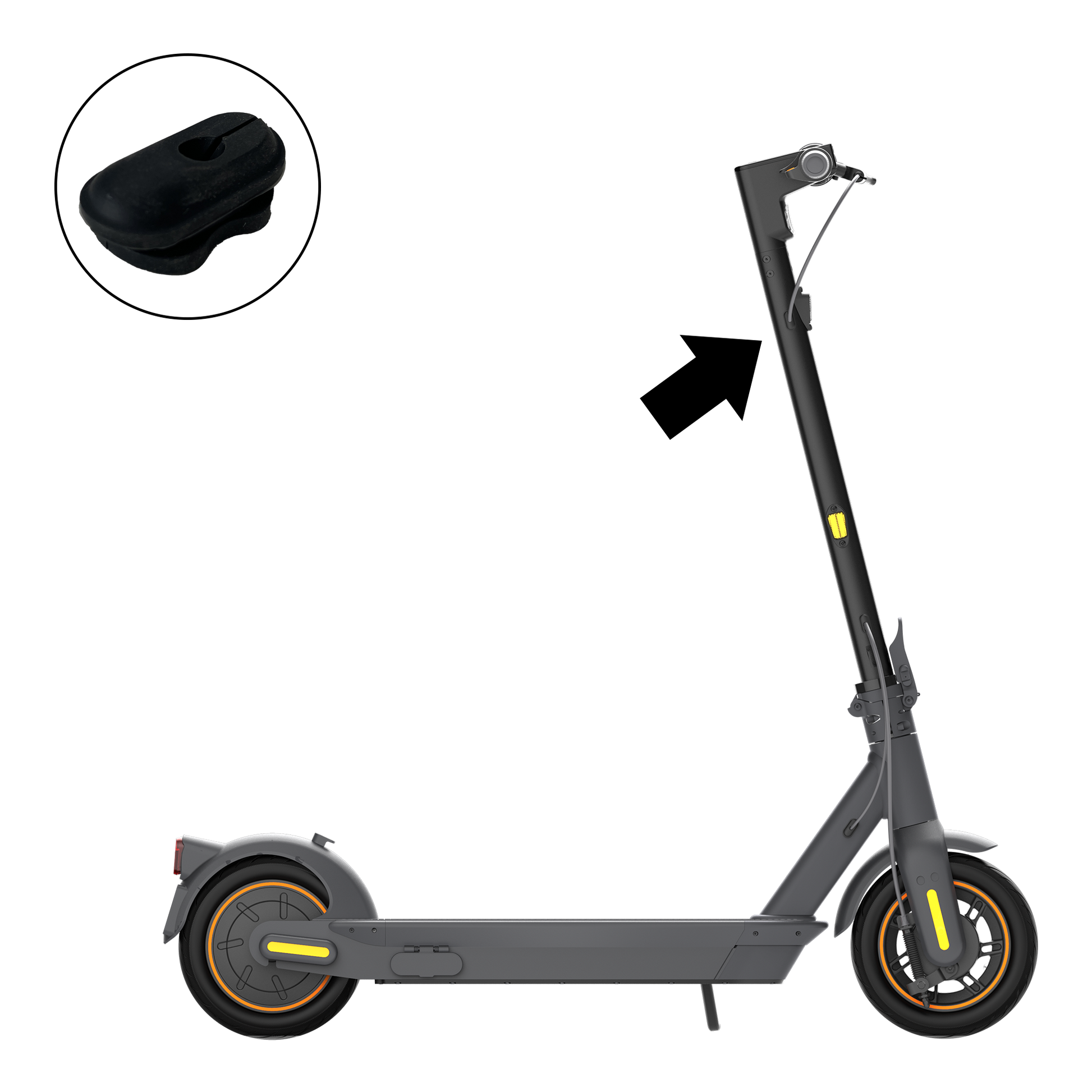 Segway-Ninebot Kickscooter Max G30-Series Stuurstang Remkabelgeleider
