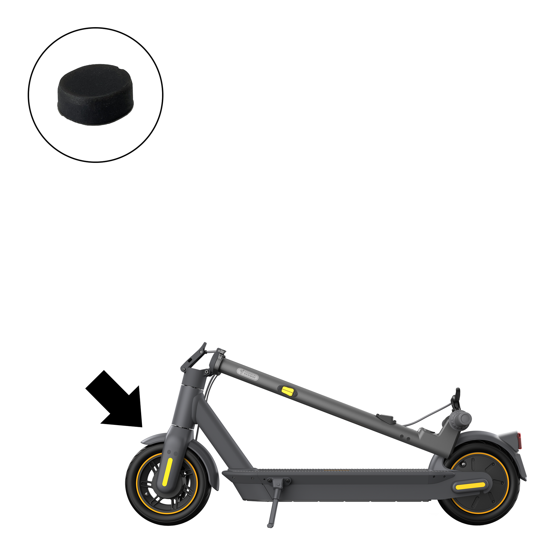 Segway-Ninebot Kickscooter Max G30-Series Voorvork Beschermingskap Schroefplug