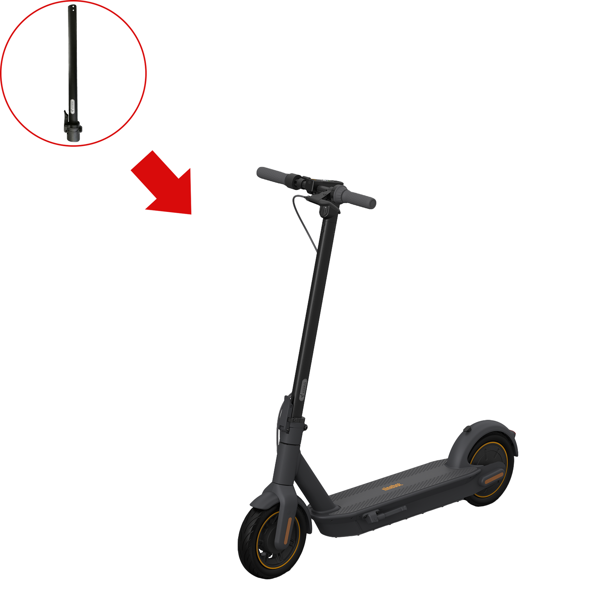 Segway-Ninebot Kickscooter Max G30 standpijp