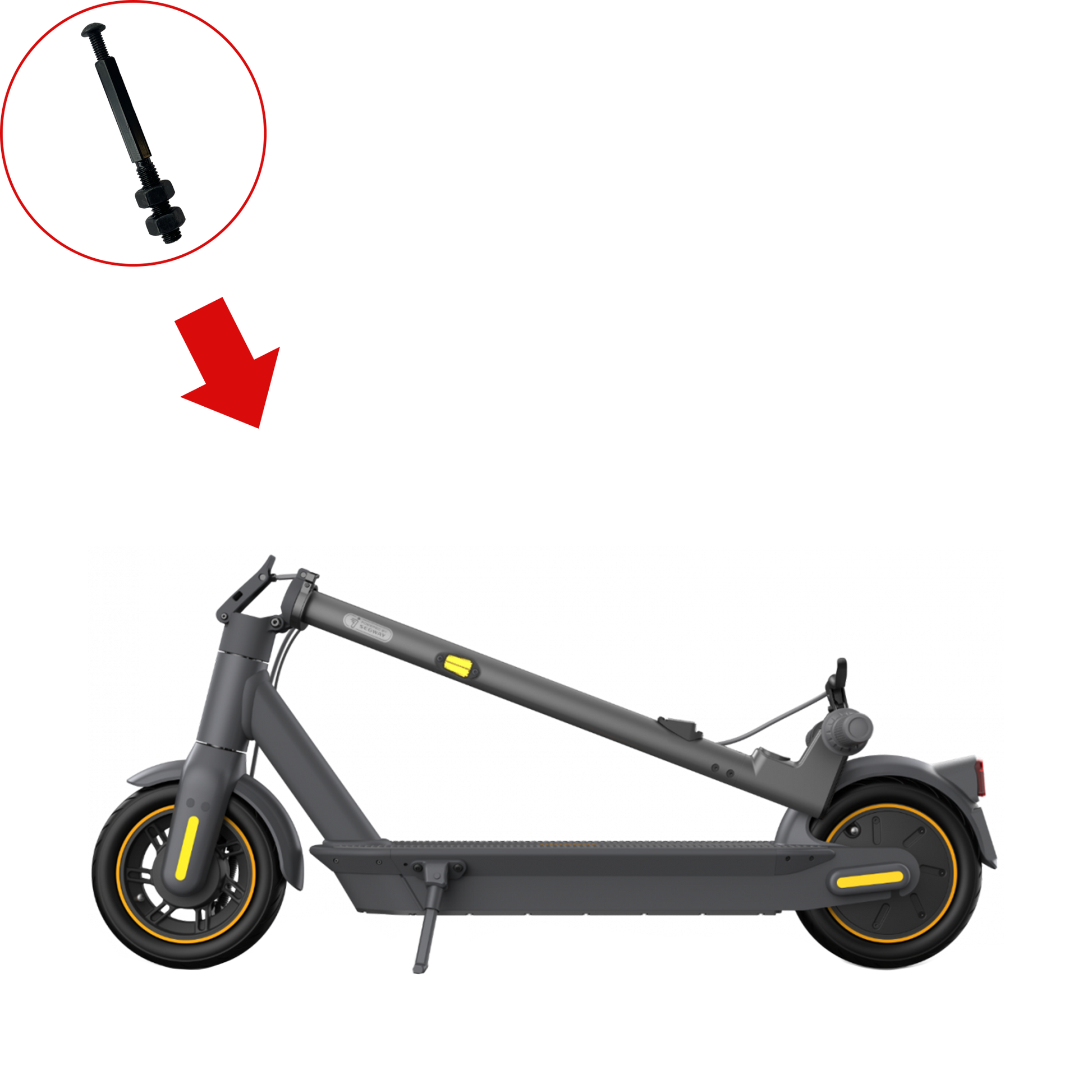 Segway-Ninebot Kickscooter Max G30 vouwpedaal bout